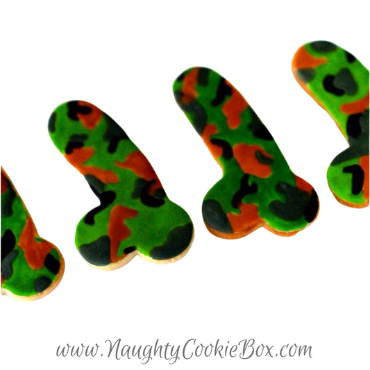 Camouflage Penis Cookies
