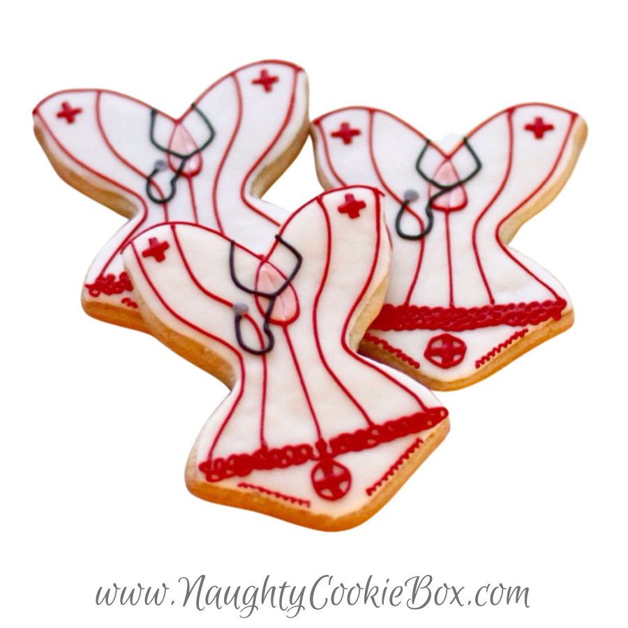 Naughty Nurse Corset Cookies – Naughty Cookie Box