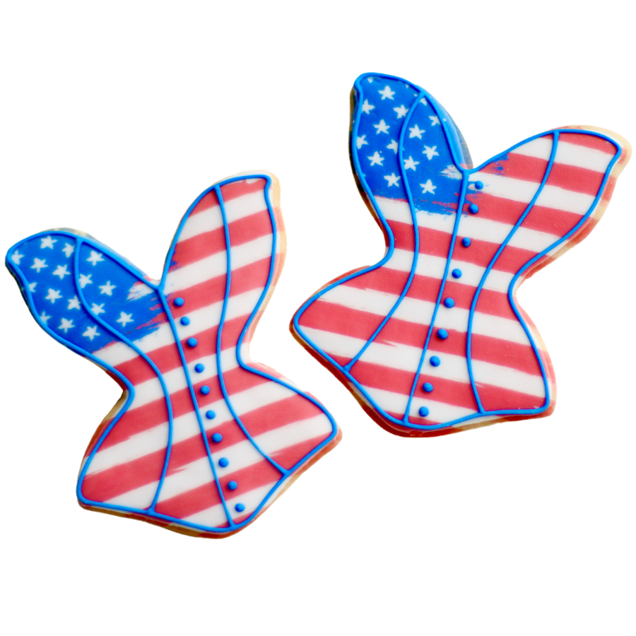 American Flag Corset Cookies