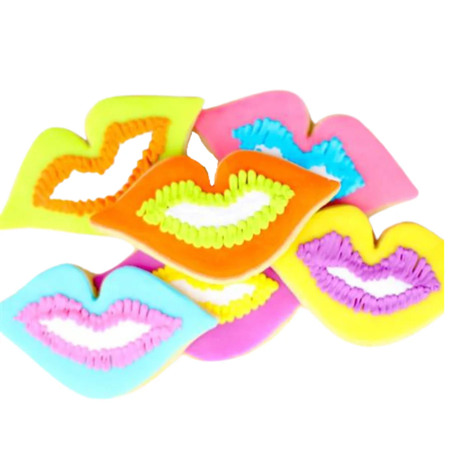 Neon Lip Cookies