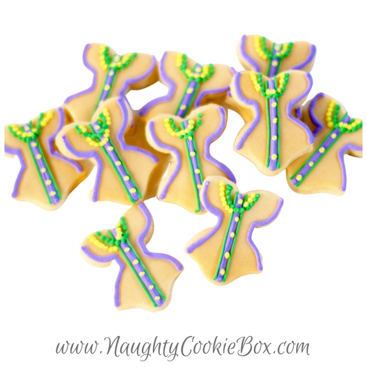 Mini Mardi Gras Corset Cookies
