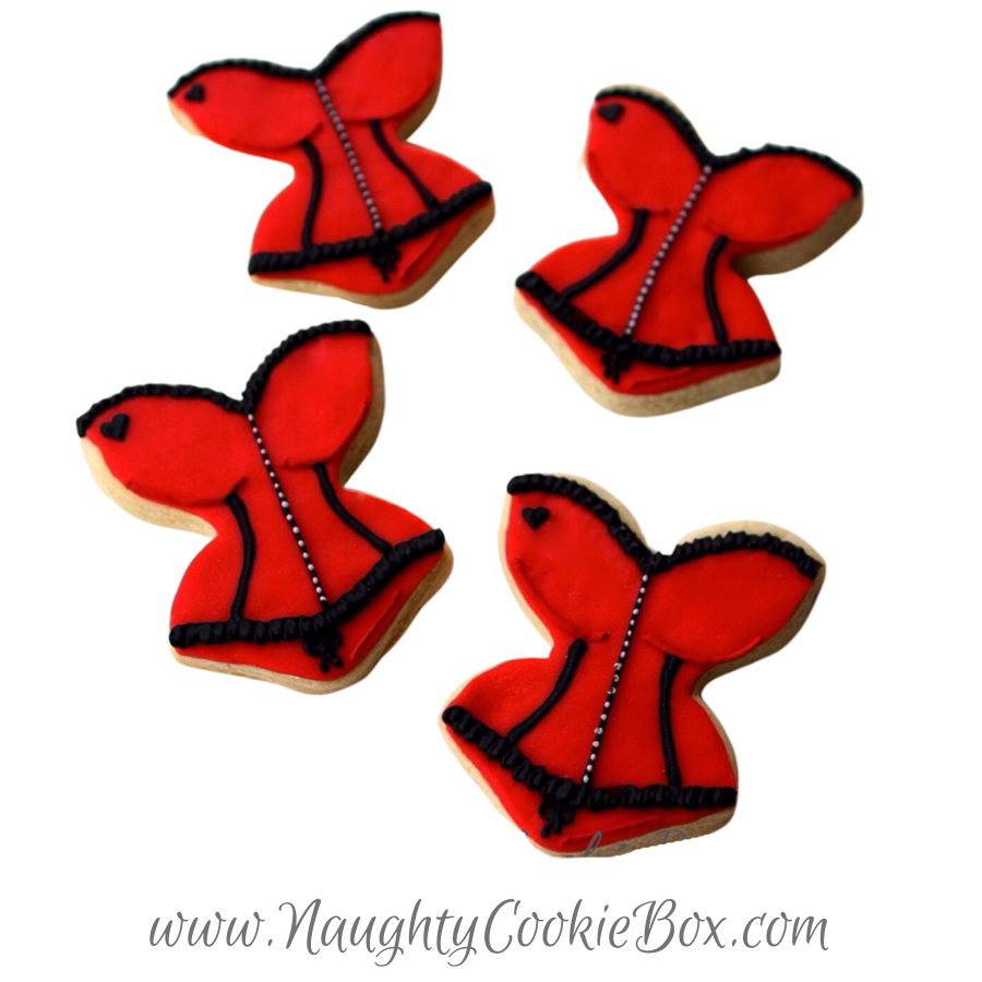 Ursula Red Corset Cookies