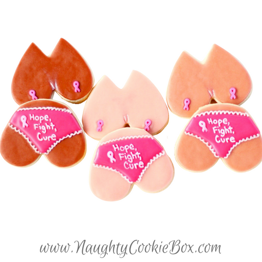 Breast Cancer Boob and Panty Cookie Set