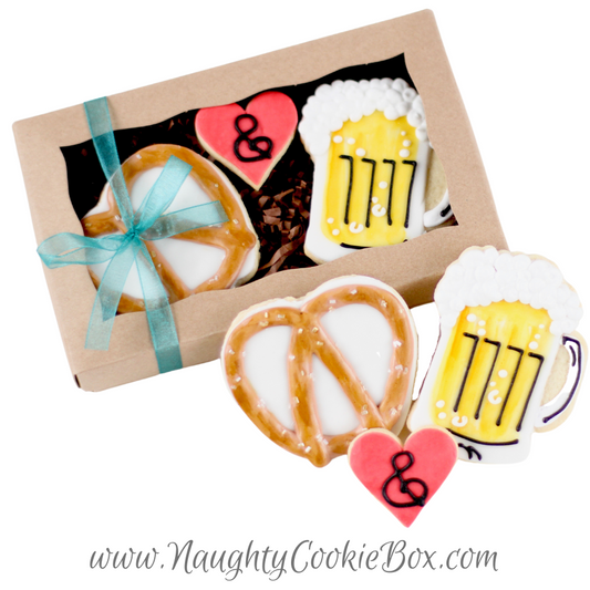 3 Ct. "We Go Together Like" Beer and Pretzels Cookies