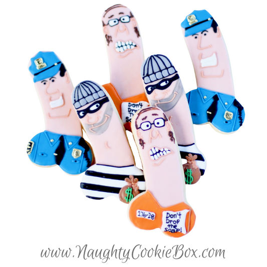 Cops and Robbers Penis Cookie Set