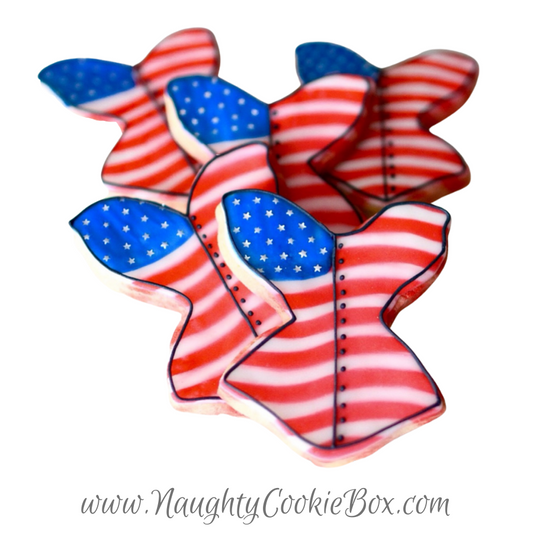 American Flag Corset Cookies