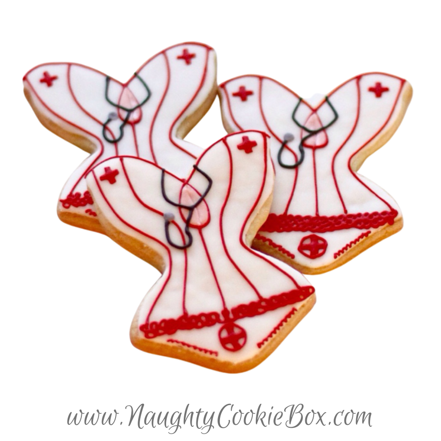 Naughty Nurse Corset Cookies
