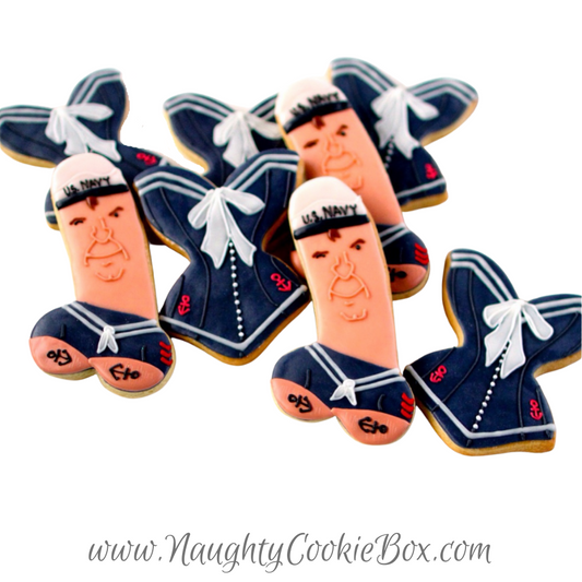 Navy Commander Adult Cookie Set