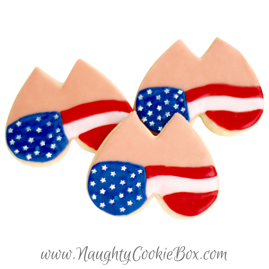 USA Patriotic Boob Cookies